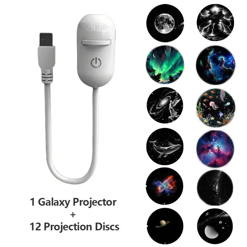 2-in-1 Galaxy Projector Night Light
