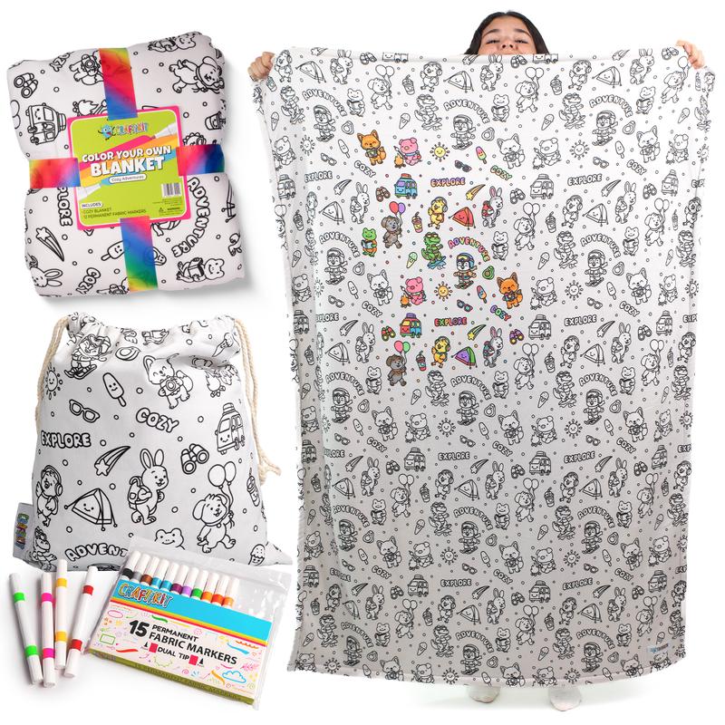 Coloring Sherpa Blanket Activity Kit