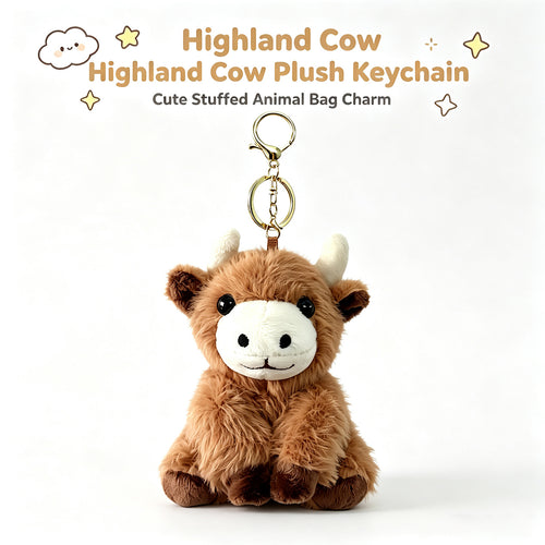 Highland Cow Keychain