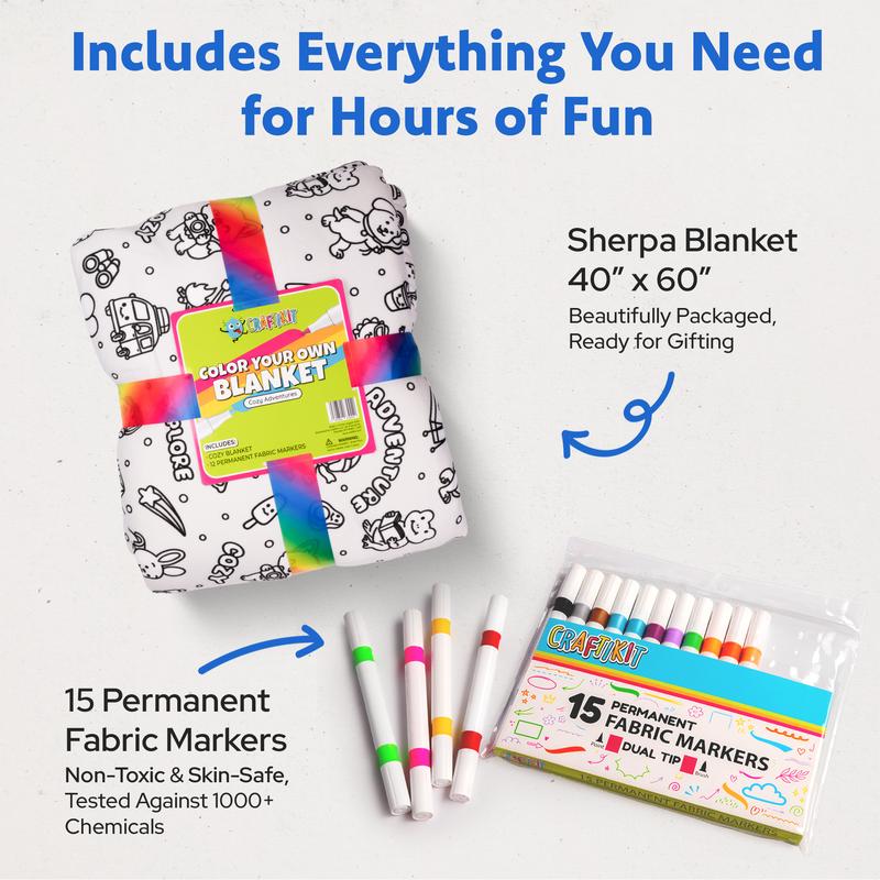 Coloring Sherpa Blanket Activity Kit