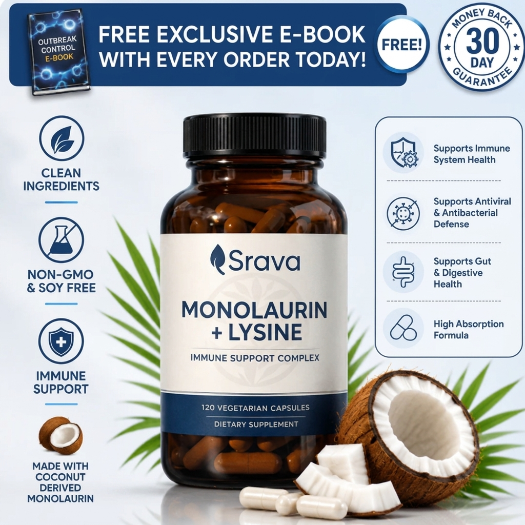 Lysine + Monolaurin Antiviral Capsules
