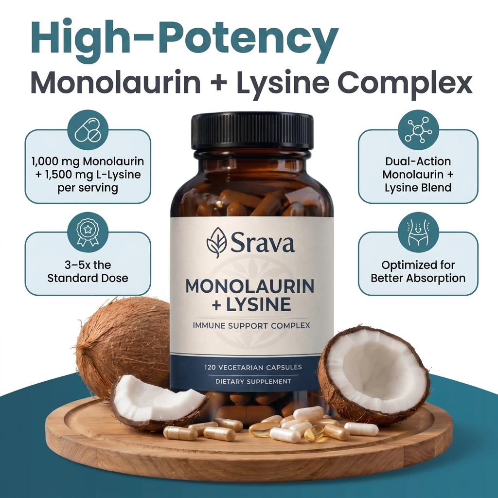 Lysine + Monolaurin Antiviral Capsules