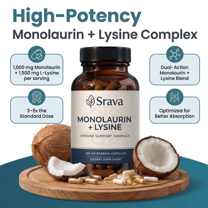 Lysine + Monolaurin Antiviral Capsules